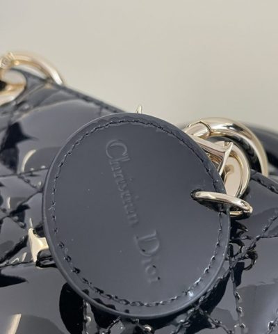 Fake Dior Lady D – Joy Mini Bag Black Patent - 1:1 premium replica handbag