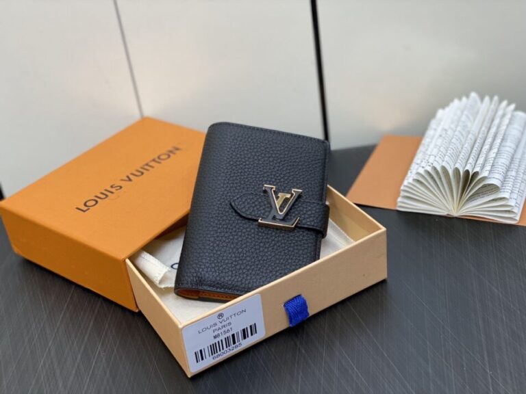 Replica Louis Vuitton Vertical Compact Wallet Black - affordable designer bags