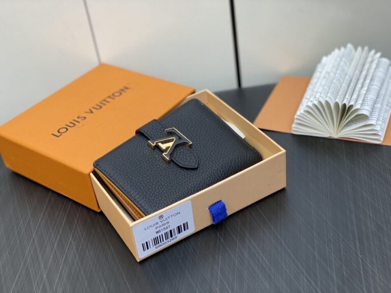 Louis Vuitton Vertical Compact Wallet Black - Image 8