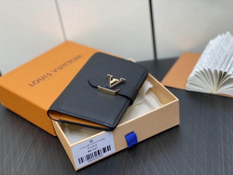 Louis Vuitton Vertical Compact Wallet Black - Image 9
