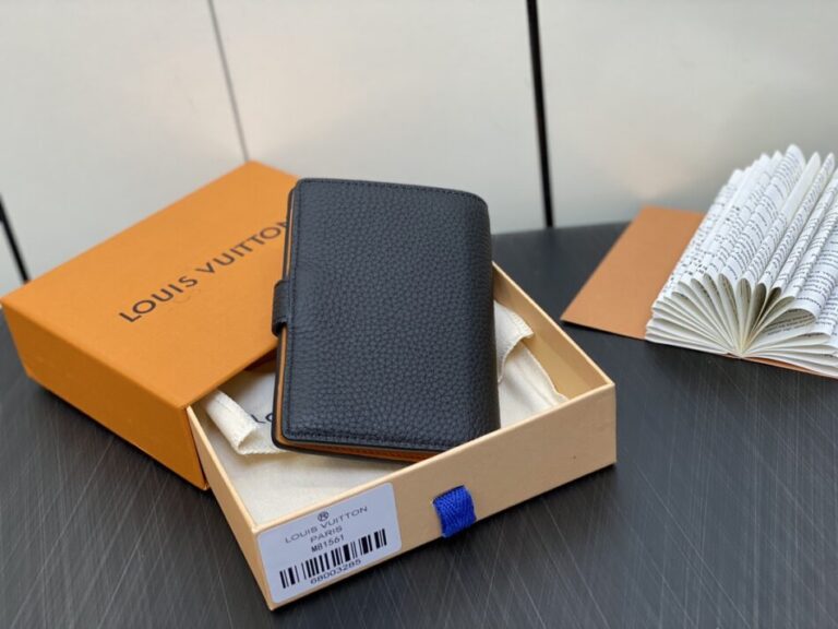 Louis Vuitton Vertical Compact Wallet Black - Image 10