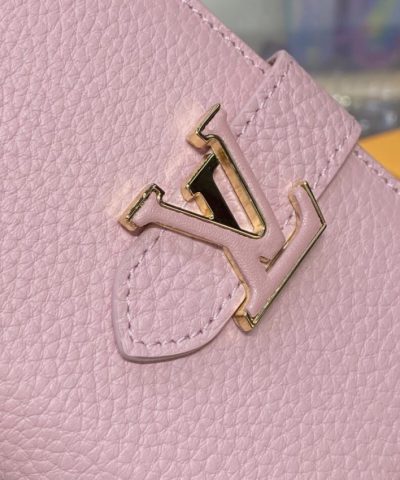 Louis Vuitton Vertical Compact Wallet Pink - high-end replica designer purse