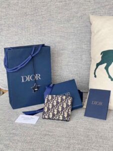 Fake Dior Jacquard Wallet - high-end replica designer purse