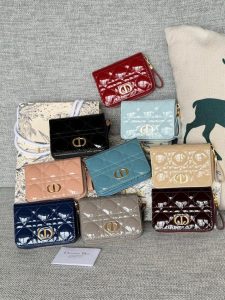 Fake Dior Caro Patent Wallet - 1:1 premium replica handbag