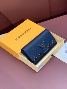 Louis Vuitton Capucines Long Dark Blue - affordable luxury replica bag