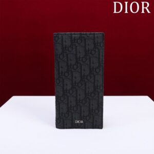 Replica Dior Long Jacquard Wallet Black - designer handbag clone