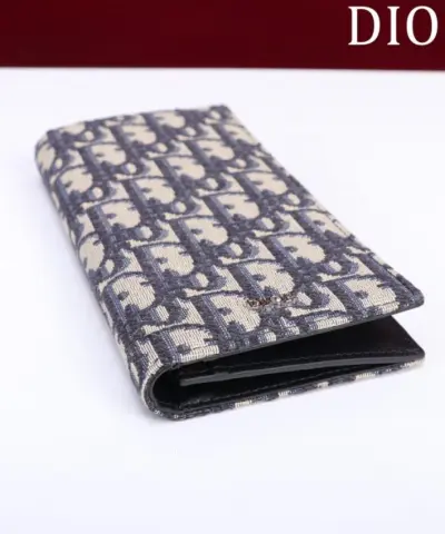 Replica Dior Long Jacquard Wallet White - affordable luxury replica bag