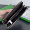 Fake Bottega Veneta Zip Long Wallet Brown&Black - high-end replica designer purse
