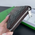 Replica Bottega Veneta Zip Long Wallet Brown&Black - 1:1 premium replica handbag