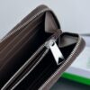 Fake Bottega Veneta Zip Long Wallet Brown&Black - top-grade luxury bag dupe