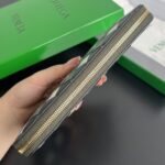 Replica Bottega Veneta Zip Long Wallet Green Grid - top-grade luxury bag dupe