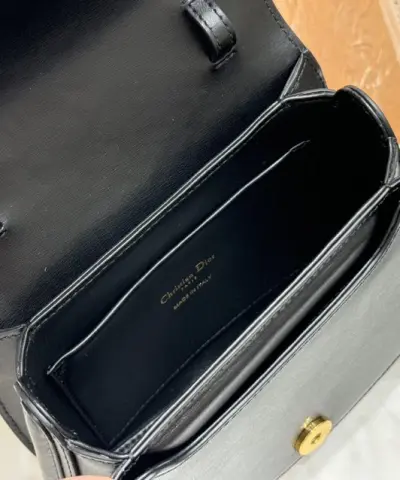 Fake Dior 30 Montaigne Avenue Top Handle Black - 1:1 premium replica handbag