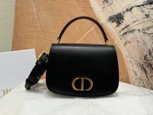 Fake Dior 30 Montaigne Avenue Top Handle Black - high-end replica designer purse