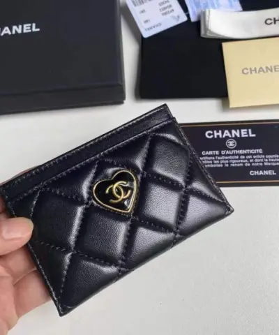 Chanel Flap Card Holder Heart - top-grade luxury bag dupe