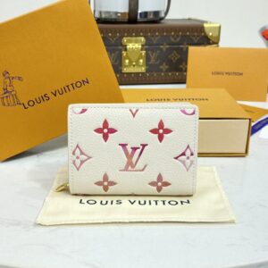Louis Vuitton Zipper Coin Purse White&Pink - elite factory replica handbag