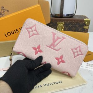 Louis Vuitton Zippy Wallet Pink - best quality fake designer bag