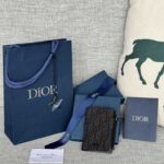 Replika pouzdra na karty Dior se zipem v černé barvě - klon designové kabelky