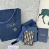 Fake Dior Zipper Card Holder White - top-grade luxury bag dupe