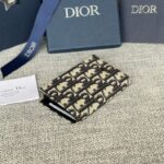 Replica Dior Zipper Card Holder White