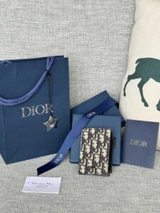 Fake Dior Zipper Card Holder White - high-end replica designer purse