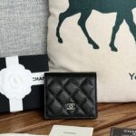 Carteira compacta dobrável Chanel - réplica de bolsa de fábrica de elite