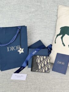 Fake Dior Jacquard Wallet Oblique - 1:1 premium replica handbag