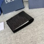 Replica Dior Jacquard Wallet Oblique Black