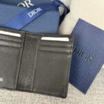 Replica Dior Bi Fold Card Holder Oblique Black