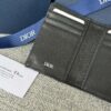 Fake Dior Bi Fold Card Holder Oblique Black - best quality fake designer bag