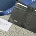 Replica Dior Bi Fold Card Holder Oblique Black