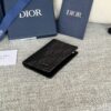 Fake Dior Bi Fold Card Holder Oblique Black - 1:1 premium replica handbag