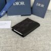 Fake Dior Bi Fold Card Holder Oblique Black - ultra-realistic fake purse