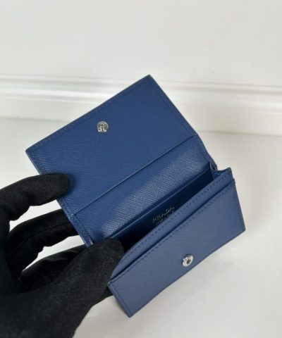 Fake Prada Saffiano Wallet Blue - elite factory replica handbag