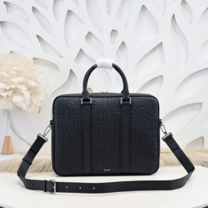 Fake Dior Gravity Briefcase Black - best quality fake designer bag