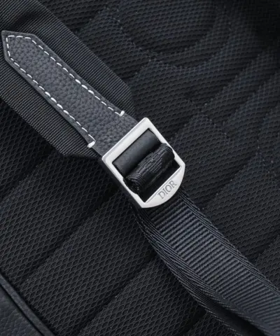 Fake Dior Saddle Zip Backpack Black Grained Calfskin - designer handbag clone