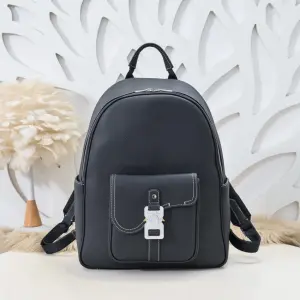 Fake Dior Saddle Zip Backpack Black Grained Calfskin - high-quality designer bag dupe