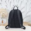 Fake Dior Saddle Zip Backpack Black Grained Calfskin - designer handbag clone