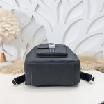 Replica Dior Saddle Zip Backpack Black Grained Calfskin