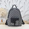 Fake Dior Saddle Zip Backpack - 1:1 premium replica handbag