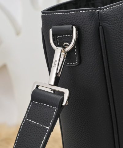 Fake Dior Saddle Shopping Tote Black - best quality fake designer bag