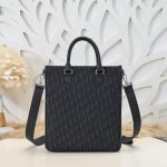 Replica Dior Saddle Shopping Tote Oblique Black - high-end replica designer purse