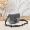 Fake Dior Saddle Messenger Bag Oblique Grey - best quality fake designer bag