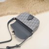 Fake Dior Saddle Messenger Bag Oblique Grey - ultra-realistic fake purse