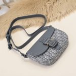 Replica Dior Saddle Messenger Bag Oblique Grey