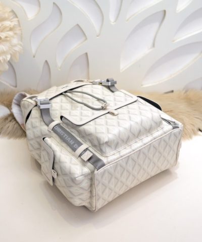 Fake Dior Hit The Road Backpack White Diamond - elite factory replica handbag