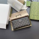 Replik Gucci Ophidia Reißverschluss Geldbörse Grau