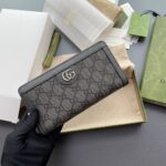 Replik Gucci Ophidia Reißverschluss Geldbörse Grau