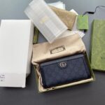 Replica Gucci Ophidia Zipper Wallet Black - high-quality designer bag dupe