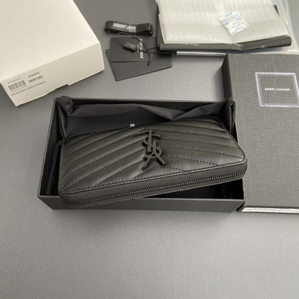 Yves Saint Laurent Long Zippered Wallet - Image 7