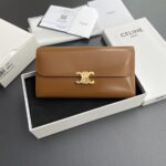 Celine Triumphe Long Wallet Brown - high-end replica designer purse